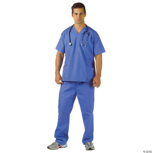 men s blue scrubs costume large~ur29424