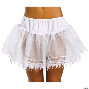 teardrop lace petticoat white~ua8999s