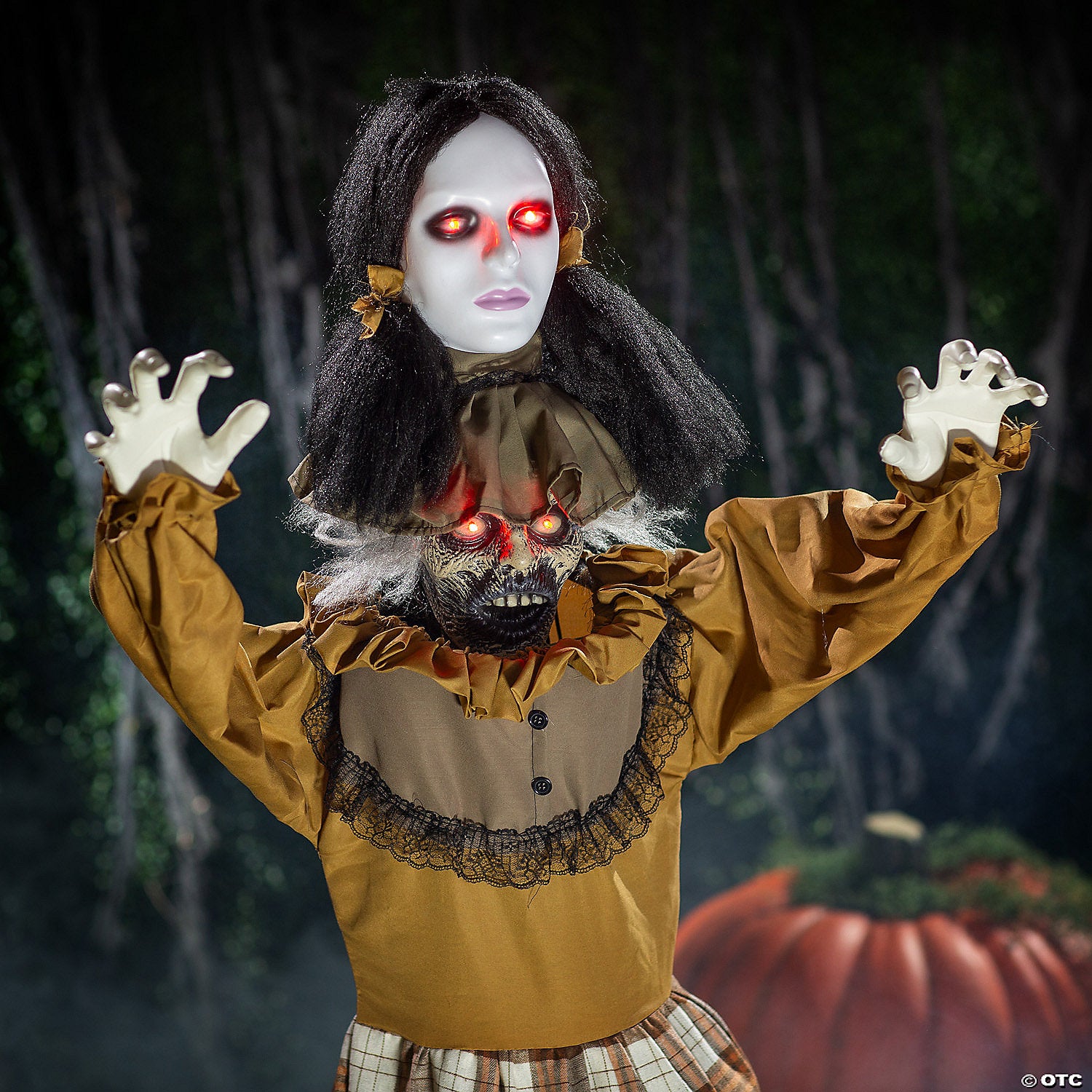 5 ft standing creepy woman plastic pop up halloween decoration~atc00129-a04