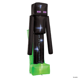 8 ft 5 blowup inflatable minecraft& 8482 enderman with built in led lights halloween yard decoration~dg159289