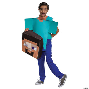 kids minecraft steve adaptive costume small~dg120759l-a02