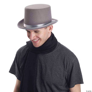 adult gray top hat~fm67306