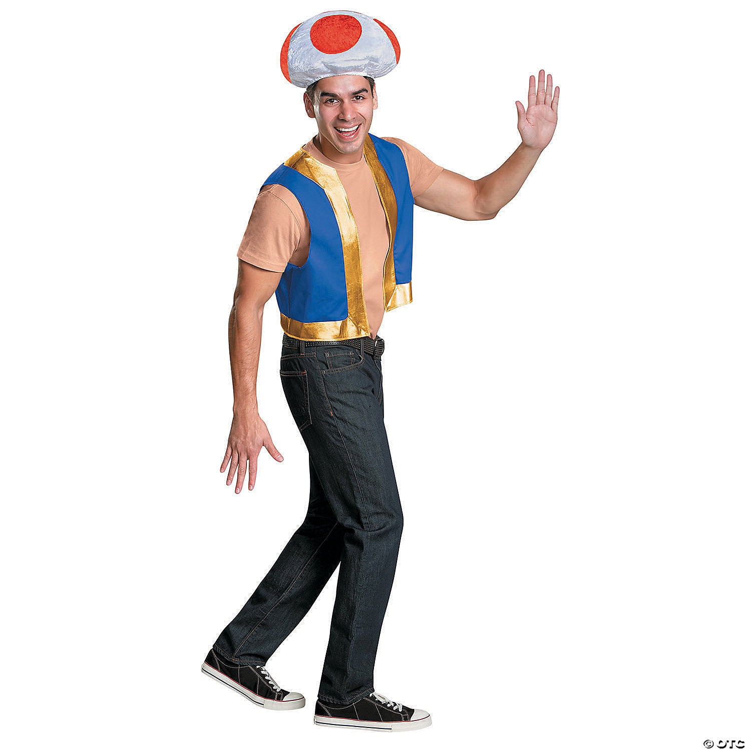 adult s super mario bros & 8482 toad costume kit 42 46~dg85229ad