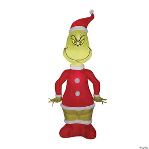 48 blow up inflatable grinch in santa suit outdoor yard decoration~ss110074g