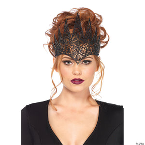 adults black glitter die cut royal crown~ua2154bk