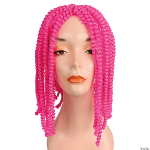 women s hot pink bargain spring curl wig~lw233hpk