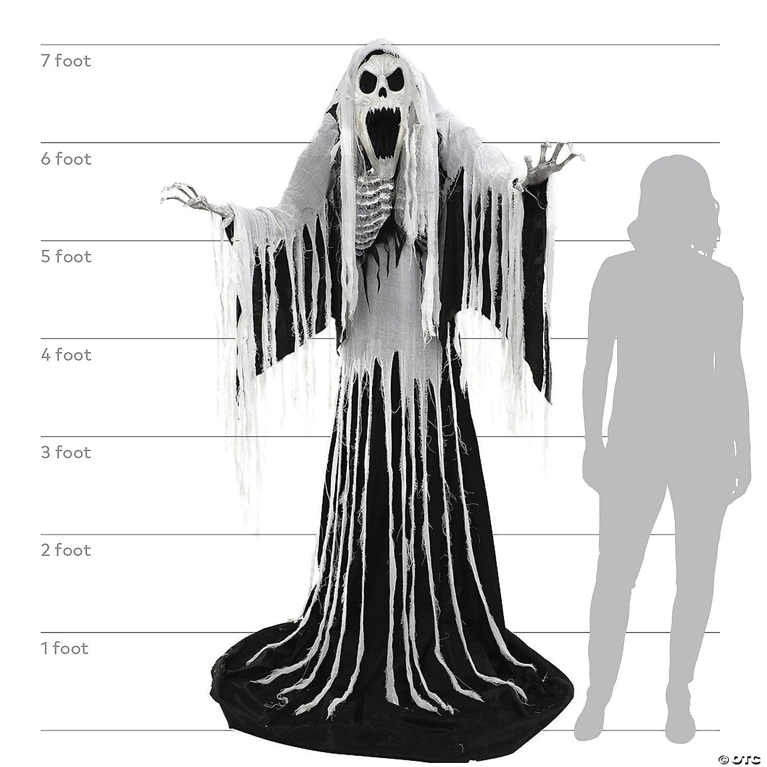7 animated towering wailing soul halloween decoration~mr127084-a01