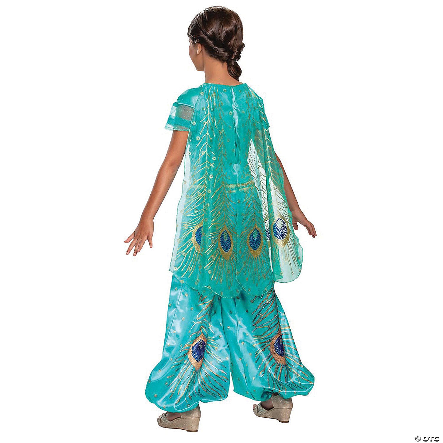 girl s deluxe aladdin& 8482 live action teal jasmine costume small~dg22433k-a01