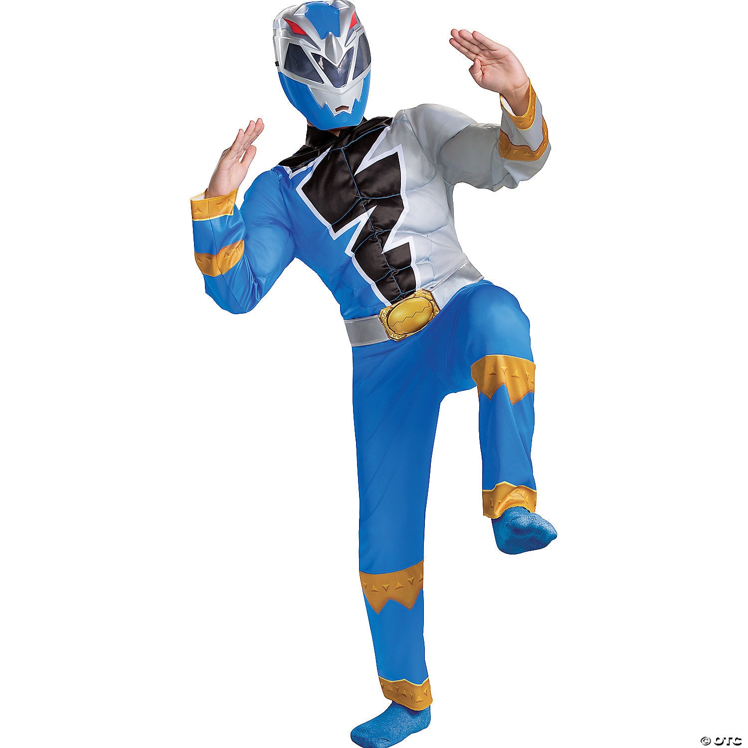boy s muscle mighty morphin power rangers blue ranger dino fury costume 4 6~dg115879l-a01