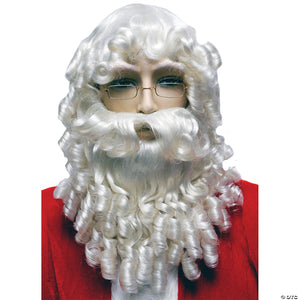 curly santa wig and beard set~lw64wt