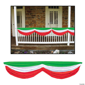 red white green fabric bunting~bg50948rwg