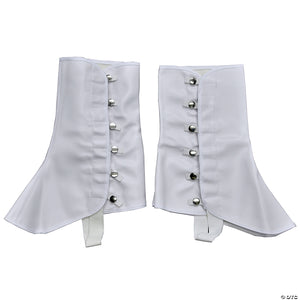 adults 9 white vinyl spats~bb97sm