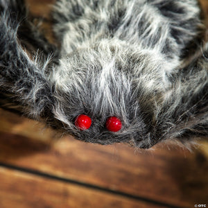 2 giant poseable furry black foam spider halloween decoration~atc00087-a02