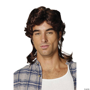 adults brown mullet wig~ca132