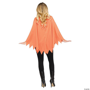 women s pumpkin poncho costume~fw90384-a01