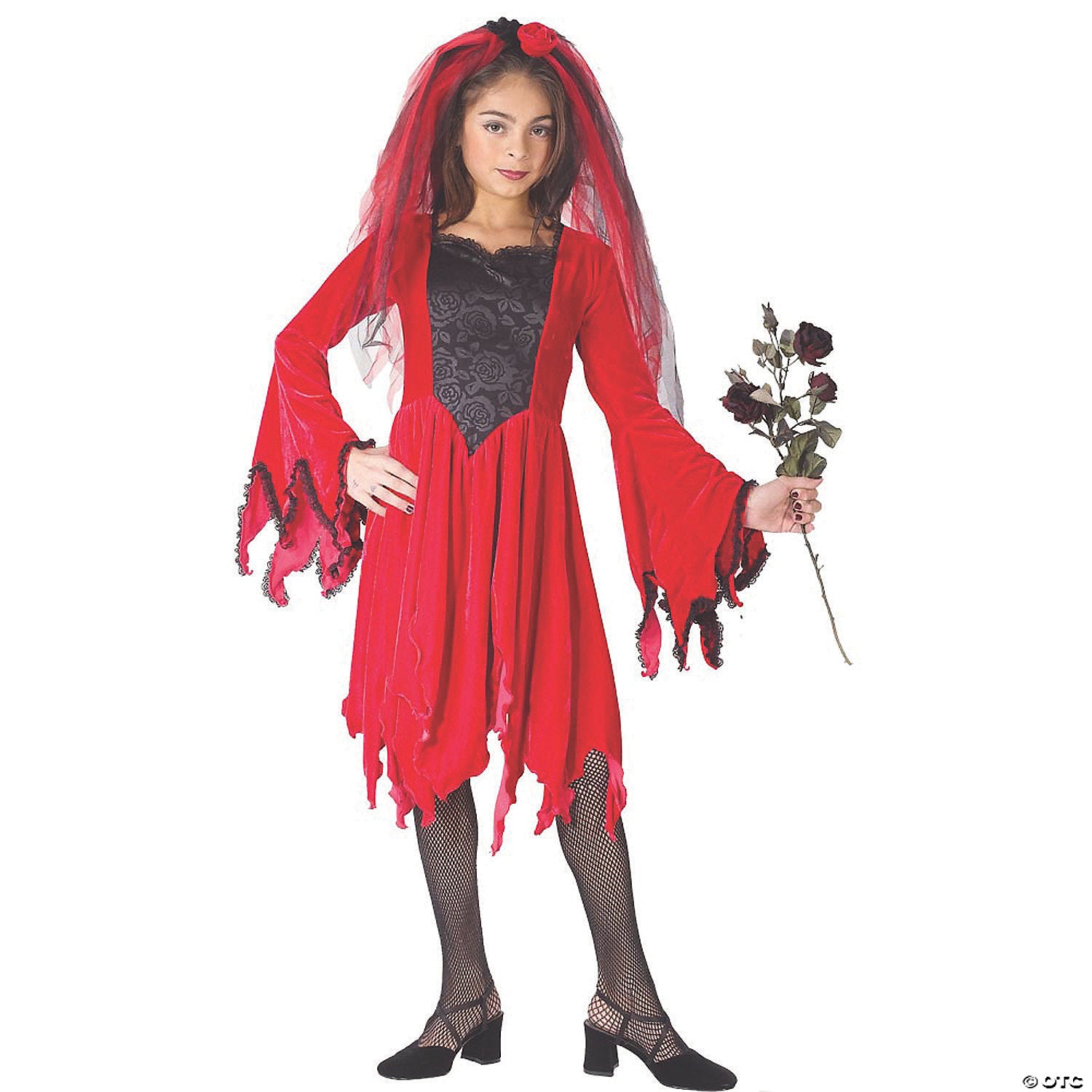 devil bride red large child girl& 8217 s costume~fw5974lg