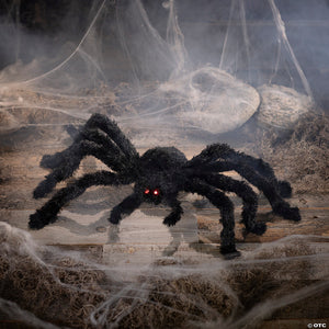 4 light up animated walking fuzzy spider halloween decoration~atc00086-a01