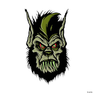 2 toxictoons& 8482 werewolf monster face full color enamel pin~mattep107