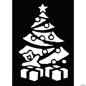 stencil christmas tree brass~fp69