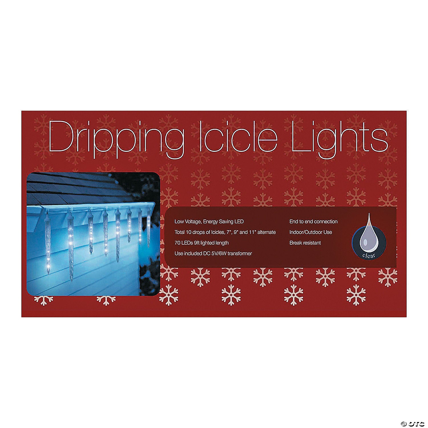 10 dripping icicle holiday led lights~ma956