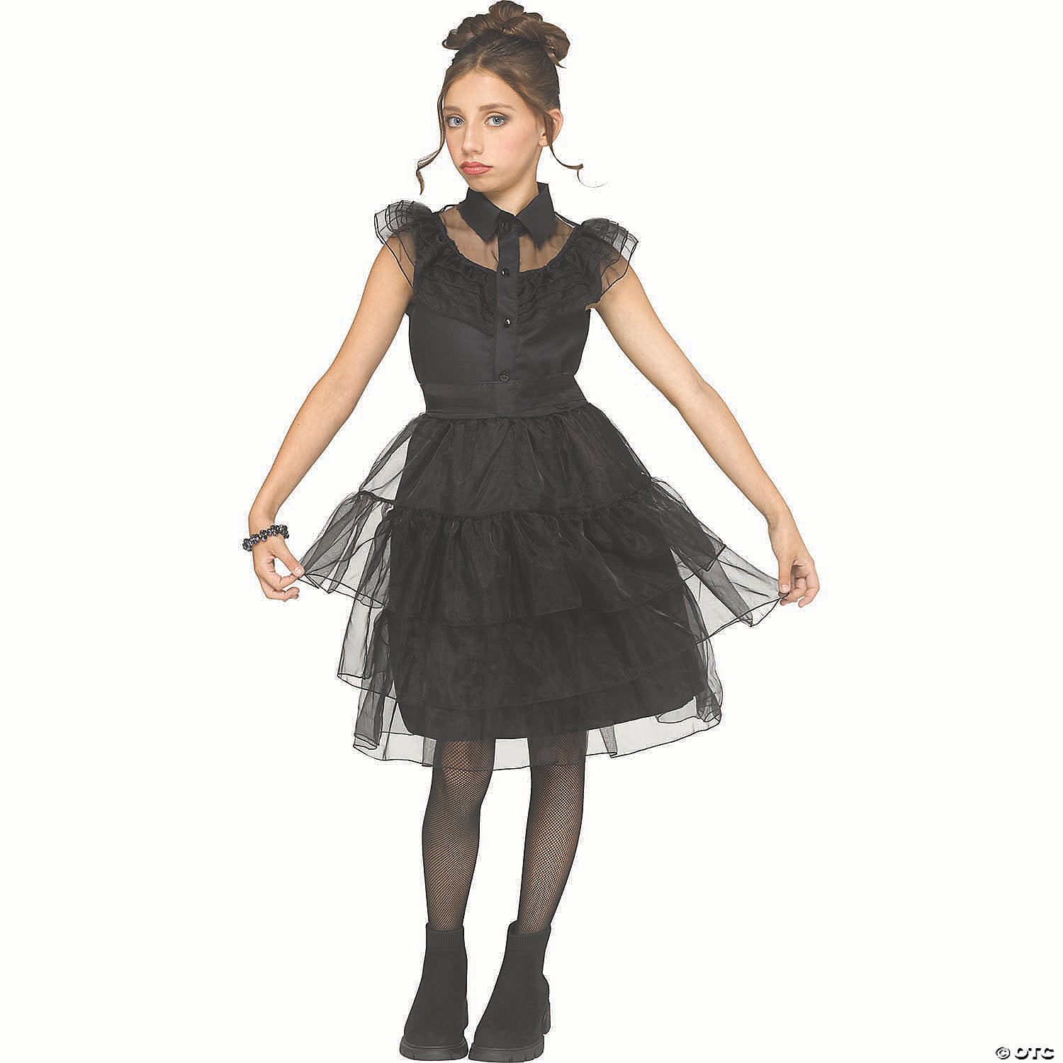 girl& 8217 s black polyester gothic beauty costume large 12 14~fw126832l