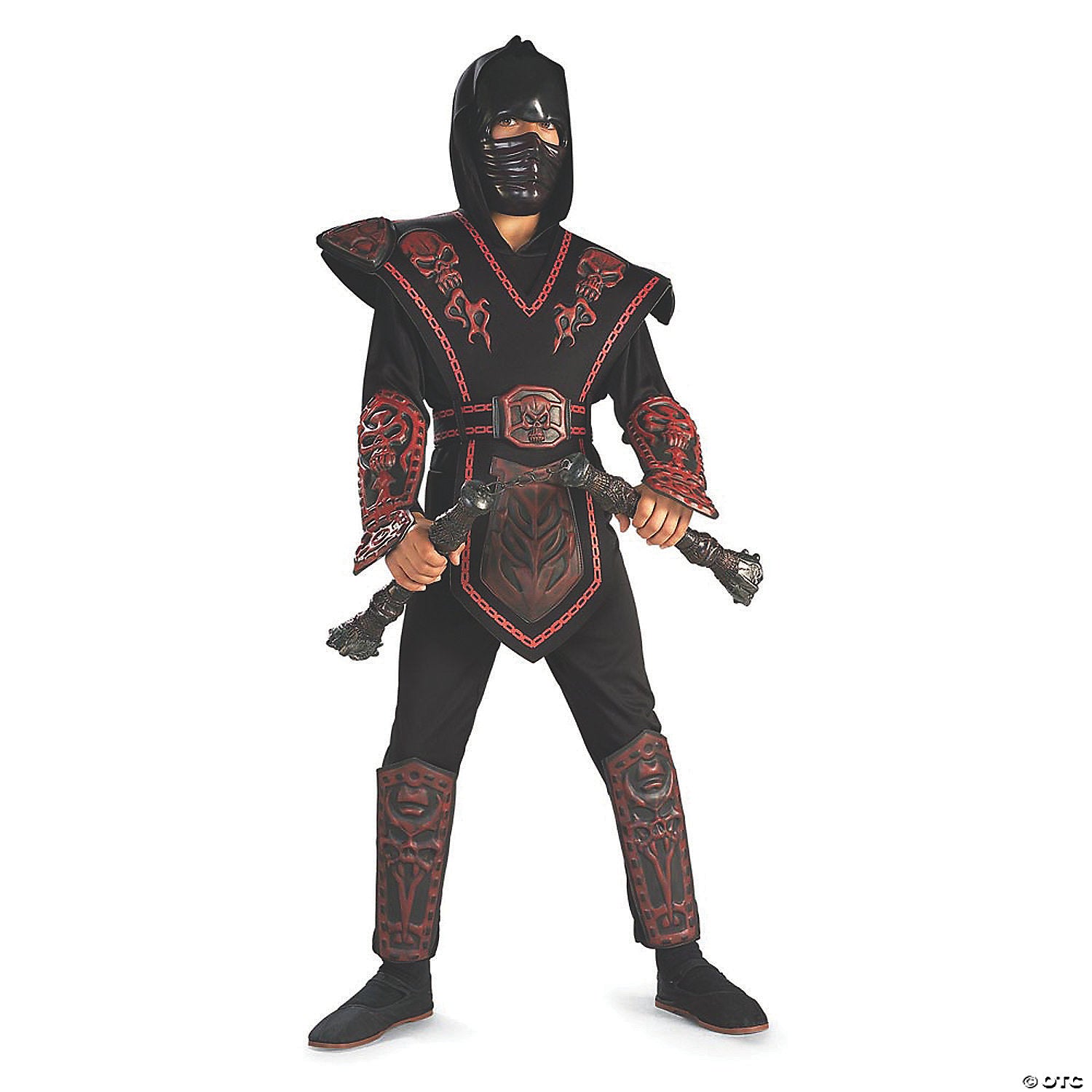 boy s red skull warrior ninja costume medium~ru882152md