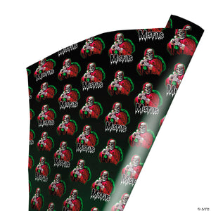 96 x 30 wrapped in terror misfits crimson cringle wrapping paper~masfcm110