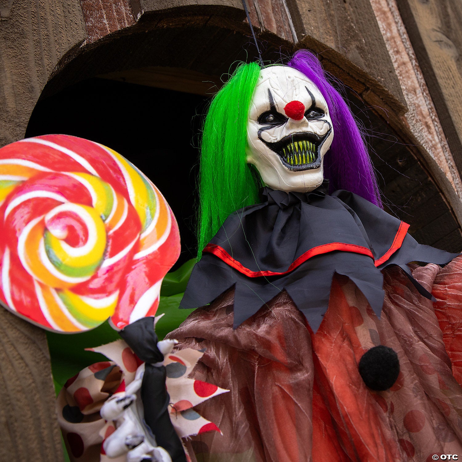 4 animated & light up clown hanging halloween decoration~atc00120-a04