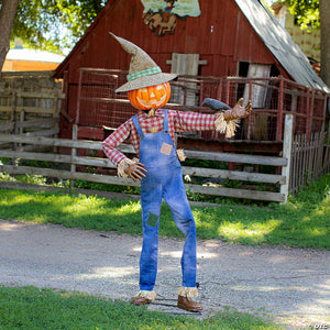6 ft animated whimsical scarecrow~mr125056-a06