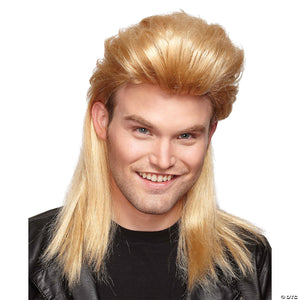 men s blonde nightclub mullet wig~mr178076