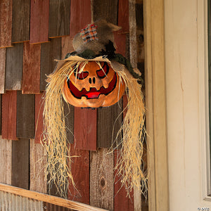 2 hanging pumpkin head plastic halloween decoration~atc00143-a02