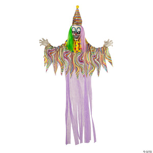 4 light up hanging clown with sounds halloween decoration~atc00118-a01