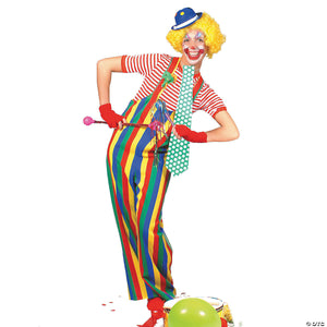 men s striped overalls clown costume extra large~ff761658