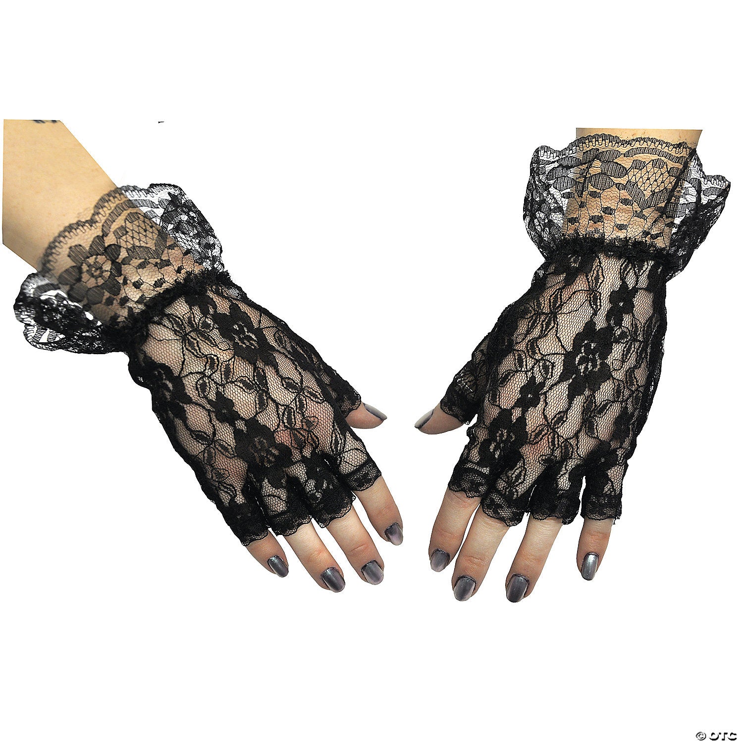 black fingerless gloves~ba14