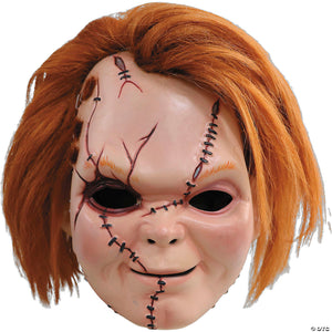 adults curse of chucky& 8482 scarred chucky plastic halloween mask~matgus129