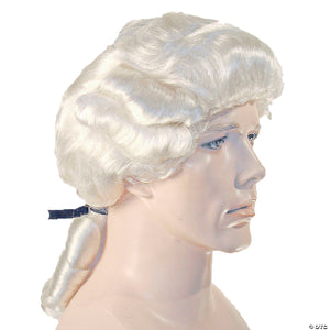 men s white deluxe colonial man wig~lw750wt