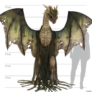 animated 7 ft dark forest dragon~mr124633-a06