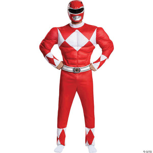 men s classic muscle mighty morphin power ranger red ranger & 8211 large~dg79729d-a02