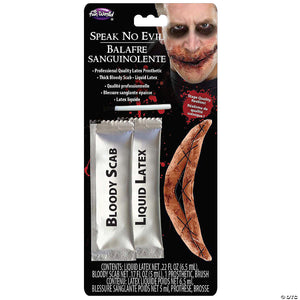 speak no evil stitched mouth prosthetic makeup kit~fw2937cs