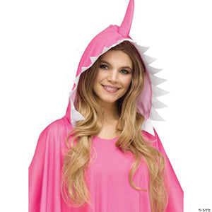 adults shark poncho pink~fw90793pk-a01