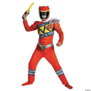 boy s classic mighty morphin power rangers& 8482 red dino ranger costume small 4 6~dg82777l