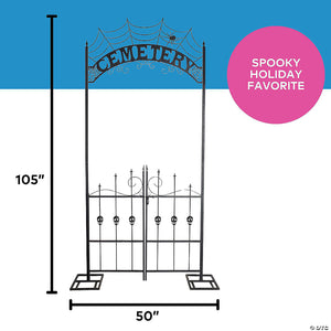 8 5 ft cemetery archway gate halloween decoration~ss48038-a02