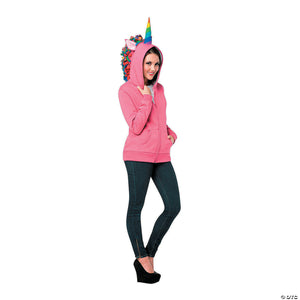 women s pink unicorn hoodie costume large~gc16011lg
