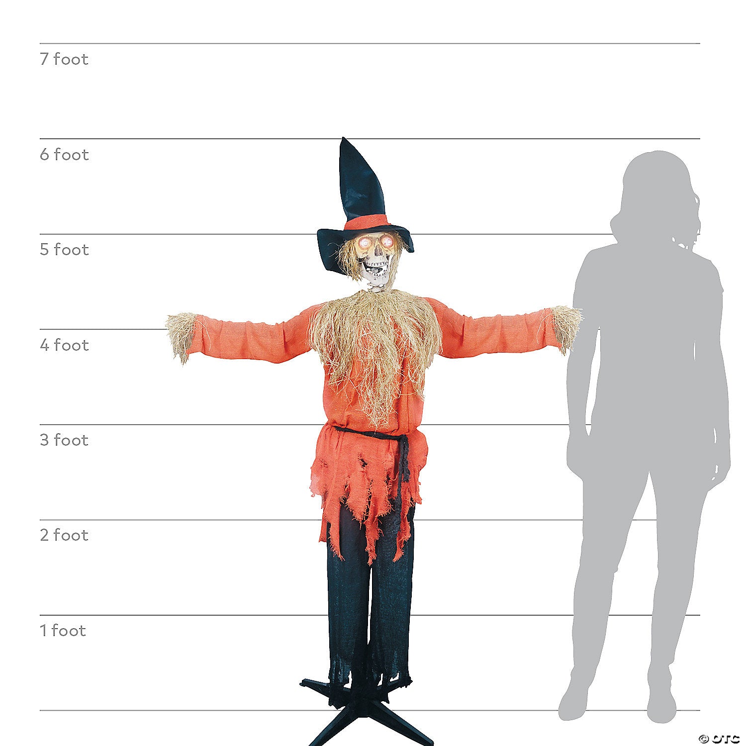72 animated standing scarecrow halloween decoration~ss82552-a06
