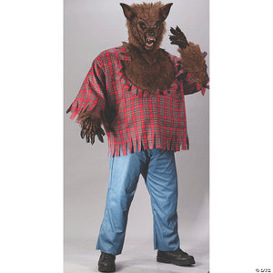 men s brown werewolf costume plus size~fw5732br