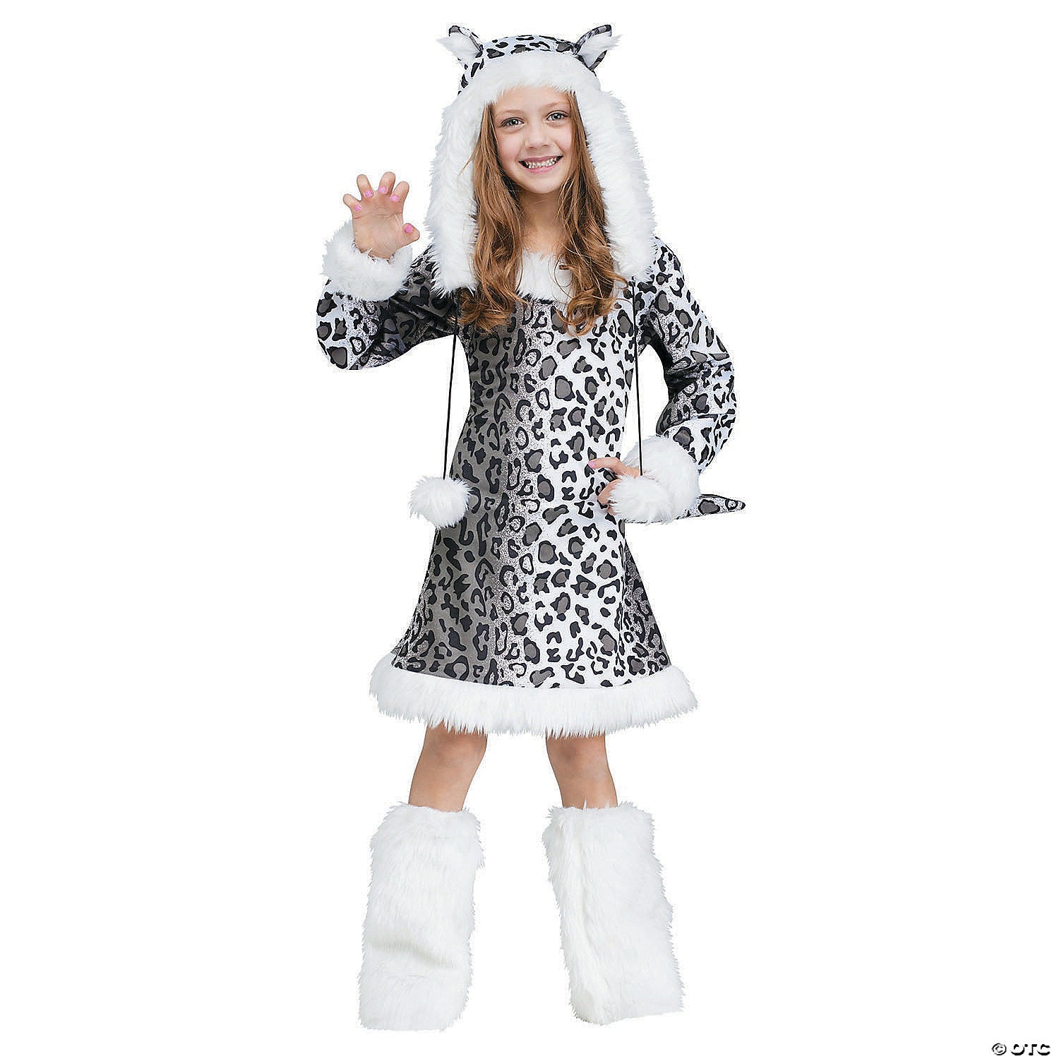 girl s snow leopard costume large~fw121142lg