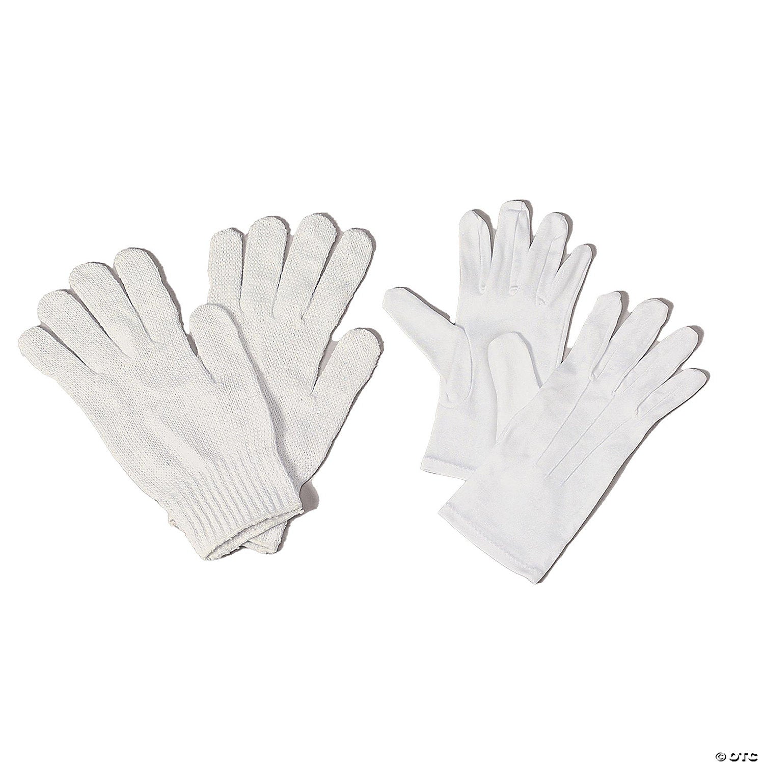 adults deluxe white nylon santa gloves~ae9940