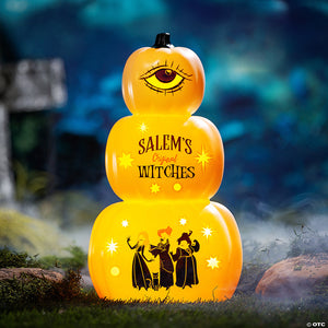 18 hocus pocus& 8482 light up stacked pumpkins tabletop decoration~sew38710-a02