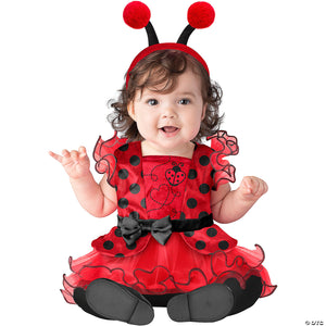 baby girl red & black polyester lovebug tutu halloween costume small 6 12 months~fwck16141s