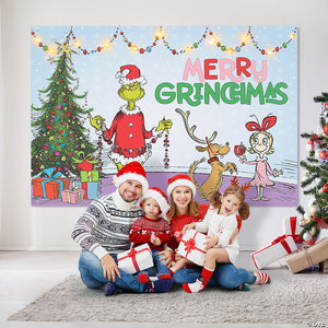 82 x 55 dr seuss& 8482 the grinch seasonal backdrop with lights christmas holiday decoration~ss883388g-a02